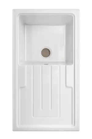 Click Here To Enlarge This Photo Of White Ceramic Single Bowl Sink