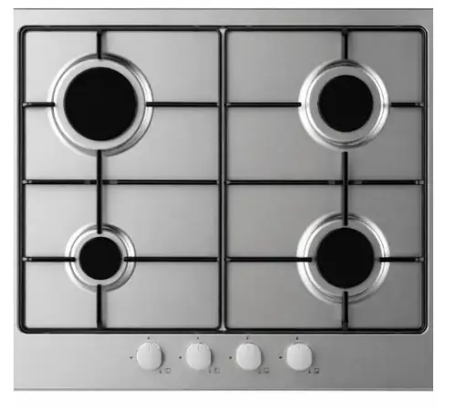 Click Here To Enlarge This Photo Of Iberna IHW6BRX&comma; 60cm 4 Burner Gas Hob Stainless steel