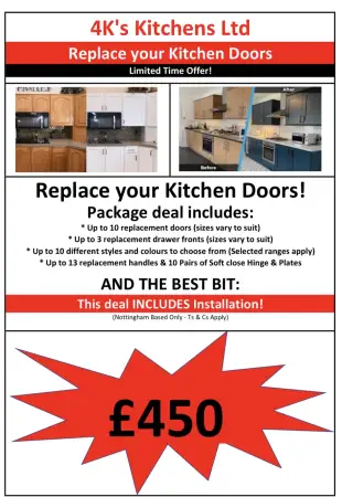 Click Here To Enlarge This Photo Of &pound;450 Kitchen Cabinet Doors Including Installation